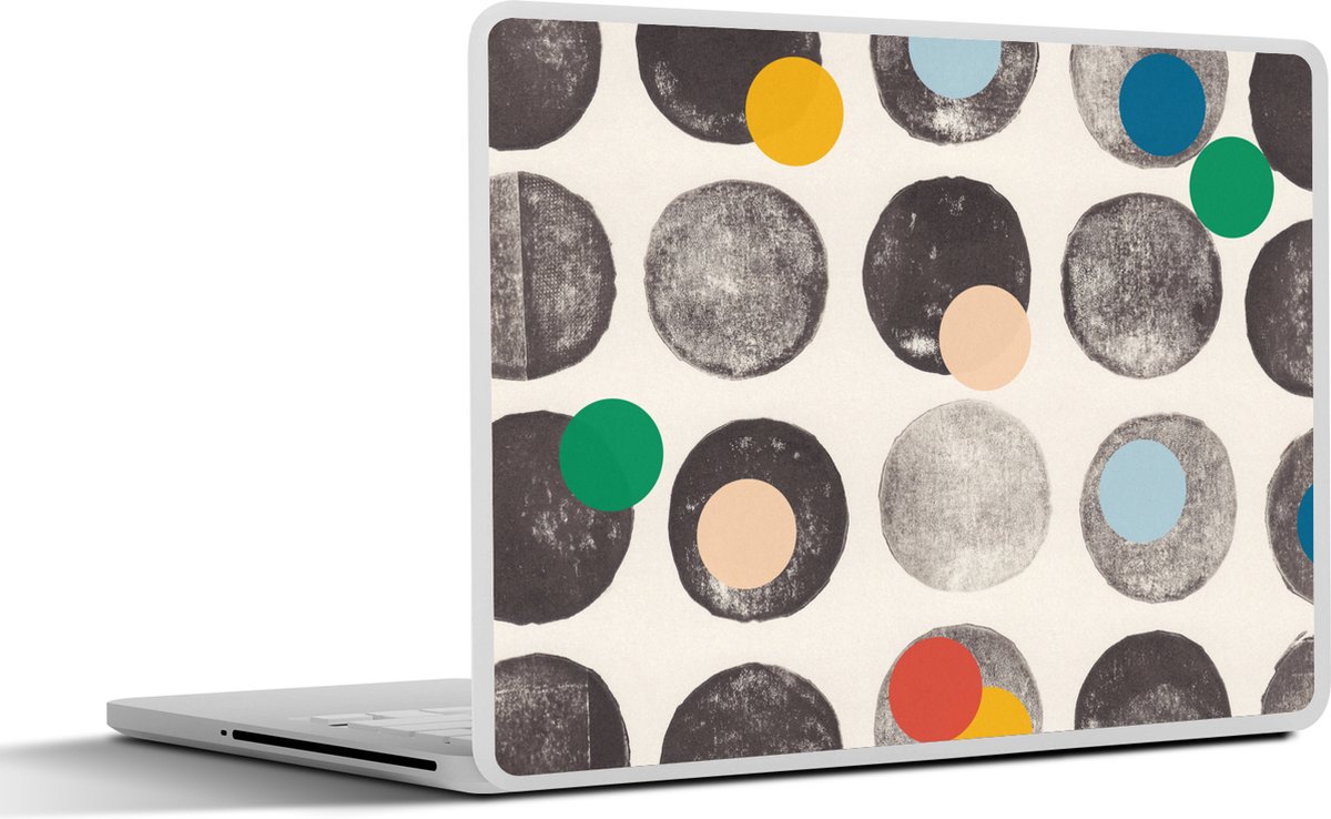 Laptop sticker - 14 inch - Kleuren - Abstract - Cirkels - Pastel - 32x5x23x5cm - Laptopstickers - Laptop skin - Cover
