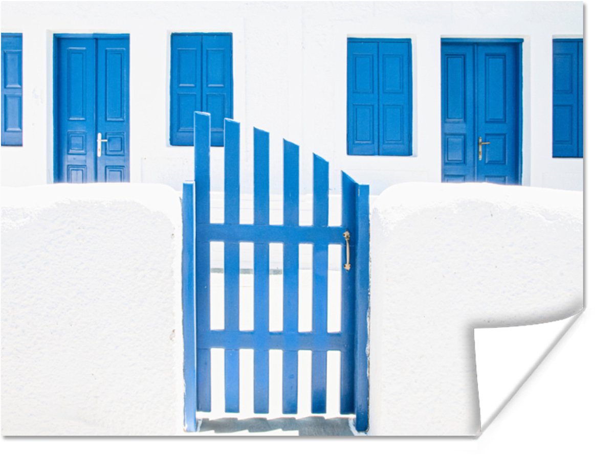Architectuur - Hek - Wit - Blauw - Deuren