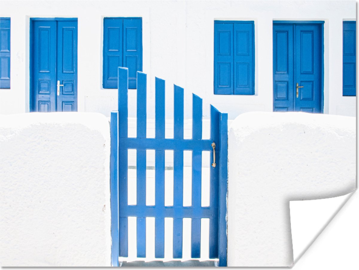 Architectuur - Hek - Wit - Blauw - Deuren