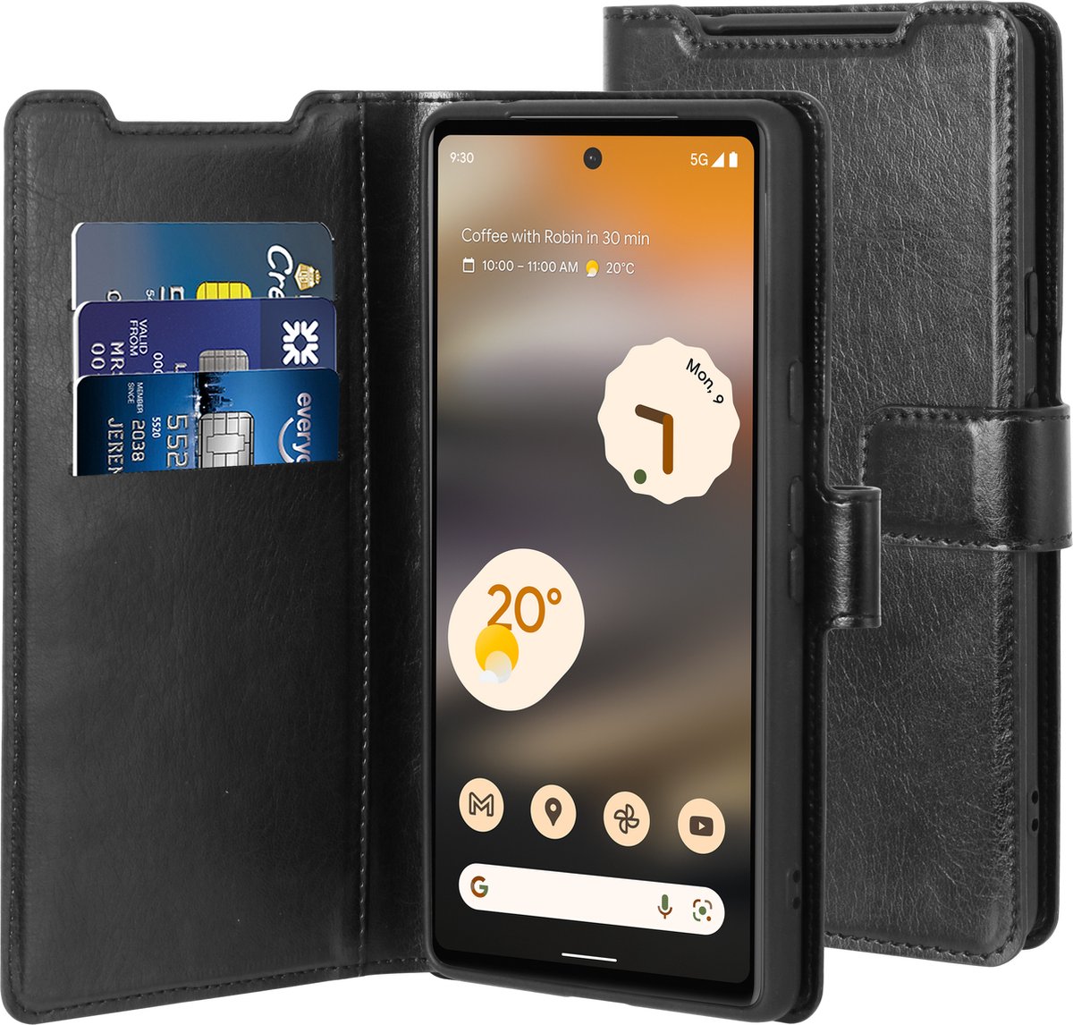 BeHello Google Pixel 7A Gel wallet case zwart