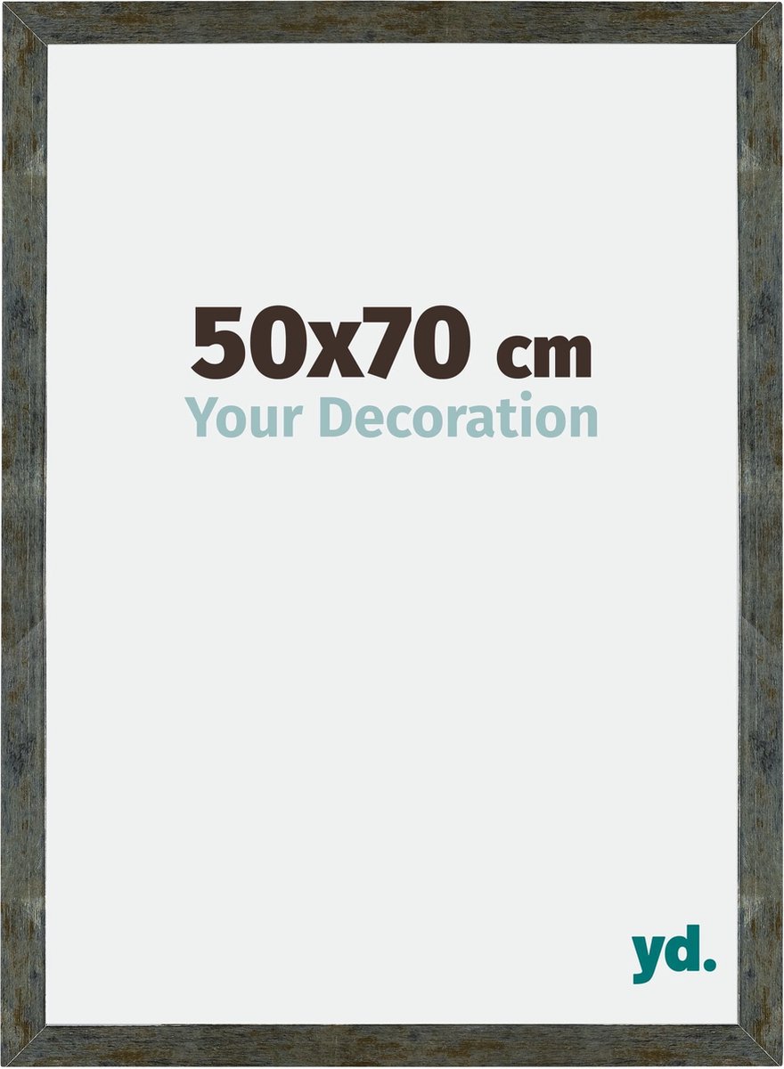 yd. Your Decoration - Fotolijst 50x70 cm - MDF - Blauw Goud Gemeleerd - Mura
