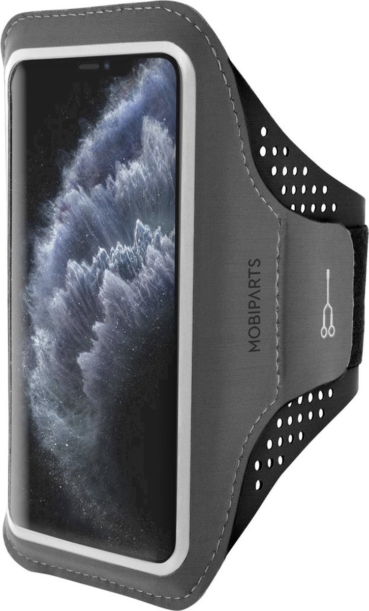 Hardloop Sportarmband geschikt voor Apple iPhone 11 Pro - Zwart - Mobiparts