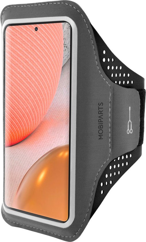 Hardloop Sportarmband geschikt voor Samsung Galaxy A72/A72 5G - Zwart - Mobiparts