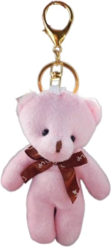 Sleutelhanger Tashanger Grote beer 20CM roze zachte hanger beren grote zachte luxe sleutel decoratieve hanger speelgoed voor auto sleutels accessoires