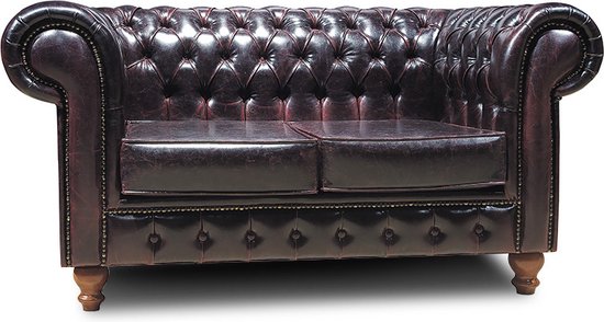 Chesterfield No Leather | 2 zits bank My Chesterfield | NAL Antiek Rood