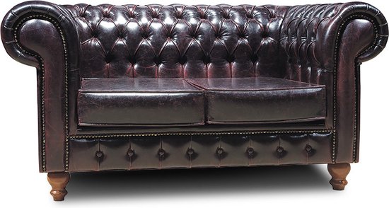Chesterfield No cuir | Canapé 2 places MyChesterfield | NAL Rouge antique
