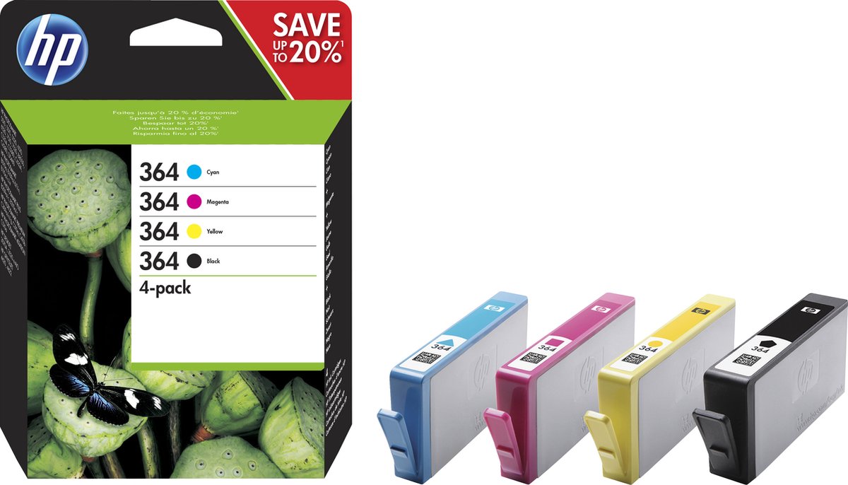 HP 364 originele inkt 4-pack (Géén XL)