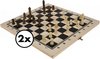 Afbeelding van het spelletje Schaakborden Met Schaakstukken van In Round - 2-pack Hout Schaakspel - Schaakset Bordspellen Voor Volwassenen - Chess Board Wood - Familie Schaakbord Denkspel - Strategisch Spel – Schaken – Bordspelen - Bordspelletje