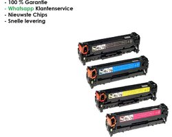 AtotZinkt huismerk XL Multipack Laser toner cartridges voor HP (125A) CB-540A, CB-541A, CB-542A en CB-543A - Geschikt voor HP Color Laserjet…