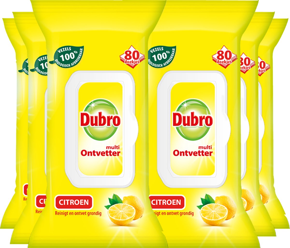 Dubro Multi Ontvetter Doekjes - 6 Stuks - Voordeelverpakking