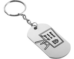 Akyol - bedankt voor de fijne tijd sleutelhanger - Collega - beste collega - collega afscheid - vriendschap - leuk cadeau voor je collega om te geven - 54 x 29mm