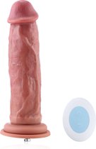 Dildo Vibrerend inclusief Afstandsbediening 23 CM KlicLok Beige