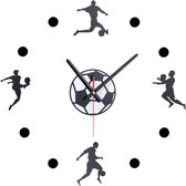 Horloge murale 3d Relaxdays - horloge de football - horloge murale DIY - chambre d'enfant - grande horloge de salon