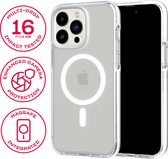 Tech21 Evo Crystal - iPhone 14 Pro Max hoesje - Schokbestendig telefoonhoesje - Geschikt voor MagSafe - Transparant/Wit - 4,9 meter valbestendig