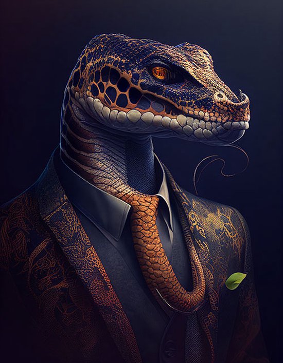 AI - Décoration d'intérieur - Affiche - Animaux - Serpent - Pack - 39 - 60 x 80 cm