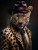 AI - Décoration d'intérieur - Poster - Animaux - Tigre - Costume - 25 - 80 x 120 cm