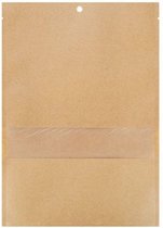 Zakken Kraft Sealbaar 11,2x15,7cm met Venster (100 stuks)