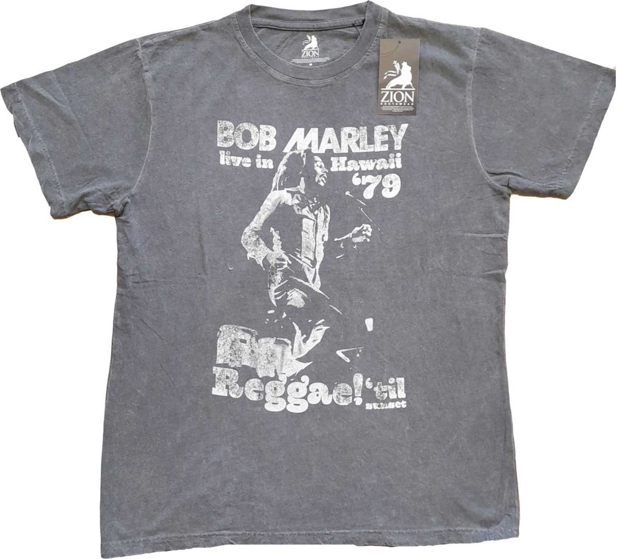 Bob Marley - Hawaii Heren T-shirt - S - Grijs