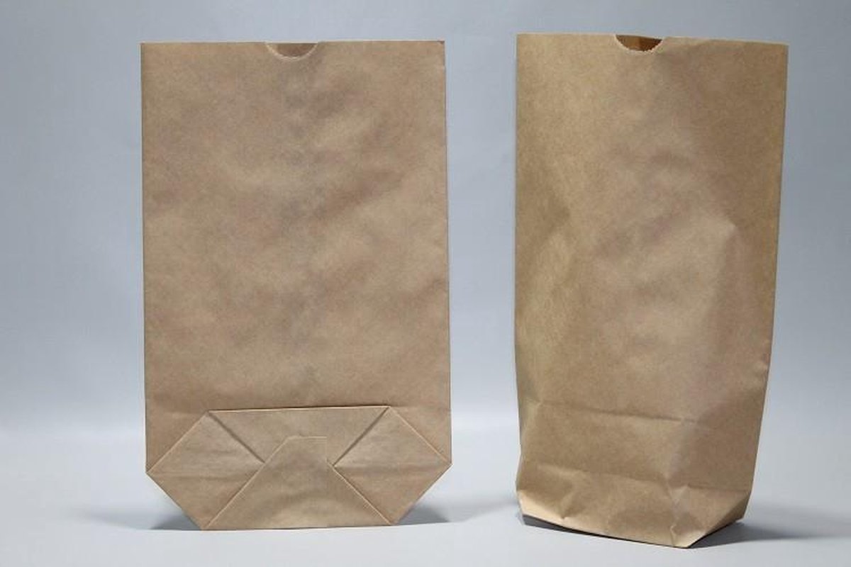Kruisbodem Zakken Kraft (inhoud 3kg) 26x36,5cm - 1 laags 70 grs 100 stuks)