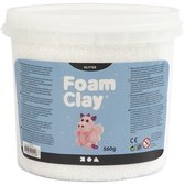 Foam Clay®. wit. glitter. 560 gr/ 1 emmer