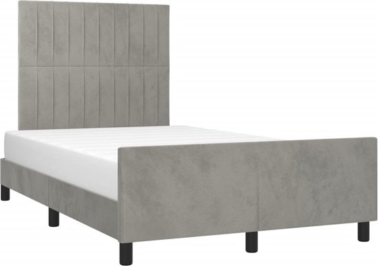 Fluwelen bedframe, 160 x 200 cm met verlengd hoofdeinde
