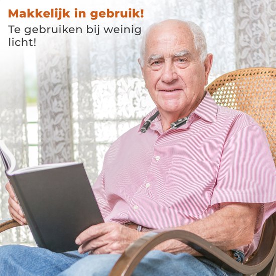 Neklamp - Nekleeslamp - Neklampje voor haakwerk - Boeklamp - Boeklampje - Leeslamp - Leeslampje voor boek - Inclusief batterijen - Zwart van The Reading Room — afbeelding 4