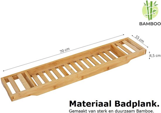 Bamboe badplank - 70 tot 105 cm