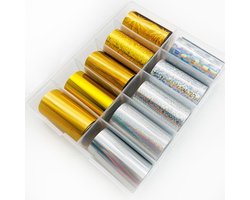 10 vellen nagelfolie Sticker. Transfer nail art foil,Nagelstickers,Manicure
