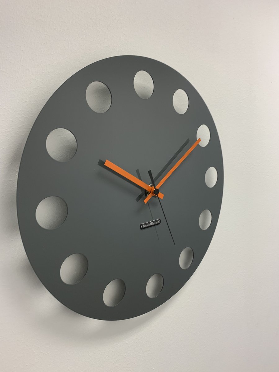 Wandklok ChantalBrandO CETARA NARDO GREY -- MODERN DESIGN --