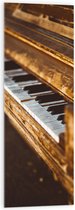Acrylglas - Oude Klassieke Houten Piano - 40x120 cm Foto op Acrylglas (Met Ophangsysteem)