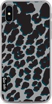 Casetastic Apple iPhone X / iPhone XS Hoesje - Softcover Hoesje met Design - Leopard Print Grey Print