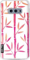 Casetastic Samsung Galaxy S10e Hoesje - Softcover Hoesje met Design - Pink Bamboo Pattern Print