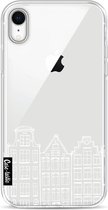 Casetastic Apple iPhone XR Hoesje - Softcover Hoesje met Design - Amsterdam Canal Houses White Print