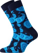 Happy Socks Paisley Sokken - Donkerblauw - Maat 41-46