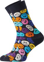 Happy Socks herensokken Twisted Smile - zwart met kleur -  Maat 36-40