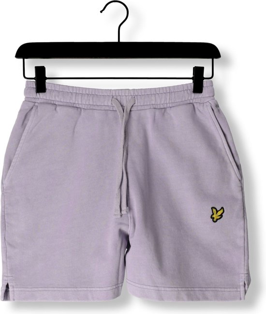 Lyle & Scott Pigment Dye Sweatshort Dames - Korte Broek - Lila - Maat L