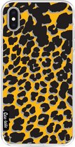Casetastic Apple iPhone XS Max Hoesje - Softcover Hoesje met Design - Leopard Print Yellow Print