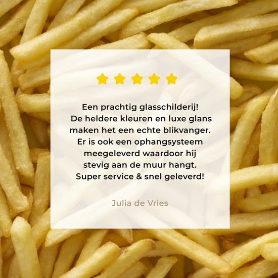 Peinture sur Verre - Fast Food French Fries - 120x90 cm - Peintures sur Verre Peintures - Photo sur Glas