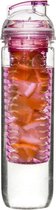 Sagaform waterfles Fresh met fruit filter - Kleur - Roze