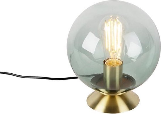 QAZQA pallon - Art Deco Tafellamp - 1 lichts - H 230 mm - Groen - Woonkamer | Slaapkamer