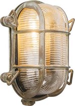 QAZQA nautica - Landelijke Plafondlamp en wandlamp voor buiten - 1 lichts - D 100 mm - Bruin -  Woonkamer | Slaapkamer | Keuken