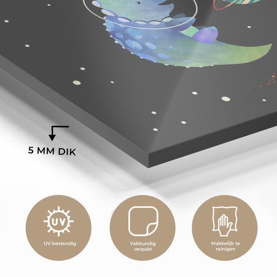 Peinture sur Verre - Étoiles - Dinosaurus - Enfants - 180x120 cm - Peintures sur Verre Peintures - Photo sur Glas