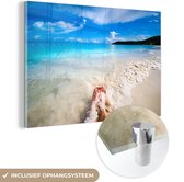 Peinture sur Verre - Plage - Sable - Pieds - 180x120 cm - Peintures sur Verre Peintures - Photo sur Glas