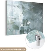 MuchoWow® Glasschilderij 40x30 cm - Schilderij acrylglas - Acrylverf - Structuren - Abstract - Foto op glas - Schilderijen