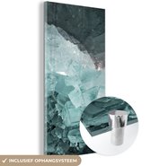 MuchoWow® Glasschilderij 80x160 cm - Schilderij acrylglas - Natuursteen - Kristallen - Luxe - Foto op glas - Schilderijen