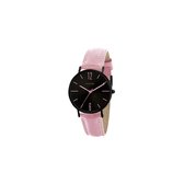 Clueless horloge met roze leren band