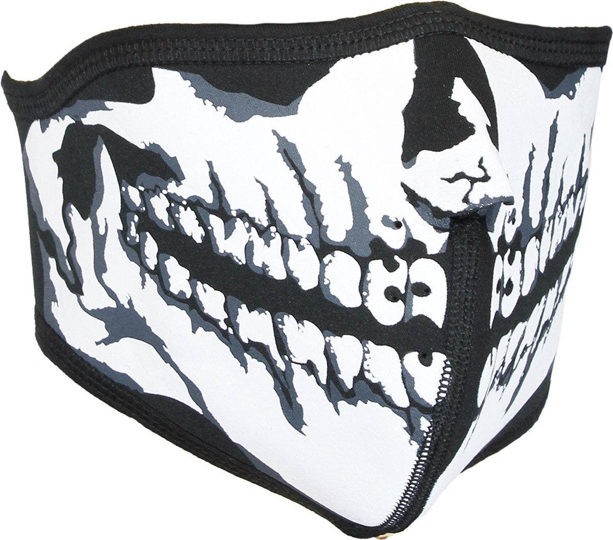 Biker Mondkap Facemask Skimasker Skull Print met Filter -