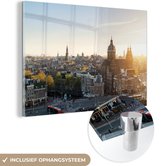 Peinture sur Verre - Amsterdam - Soleil - Pays- Nederland - 150x100 cm - Peintures sur Verre Peintures - Photo sur Glas