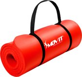 Yoga mat - Yogamat - Fitness mat - Sport mat - Fitness matje - Pilates mat - Oprolbaar - Inclusief handgreep - 190 x 60 x 1.5 cm - Rood