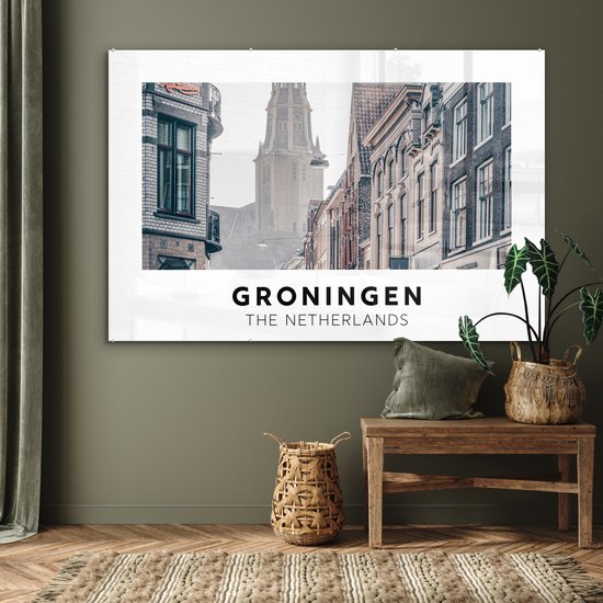 Peinture sur Verre - Nederland - Pays-Bas - Tour - 150x100 cm - Peintures sur Verre Acrylique - Photo sur Glas